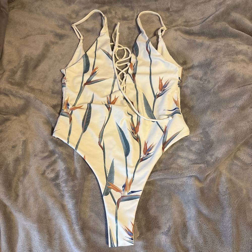 Lexbreezy Floral Print One-Piece Swimsuit